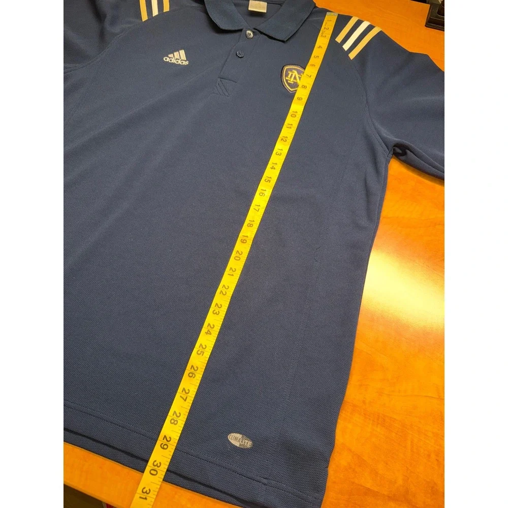 Adidas Notre Dame Fighting Irish Navy Blue Climalite Polo Shirt Mens Large L